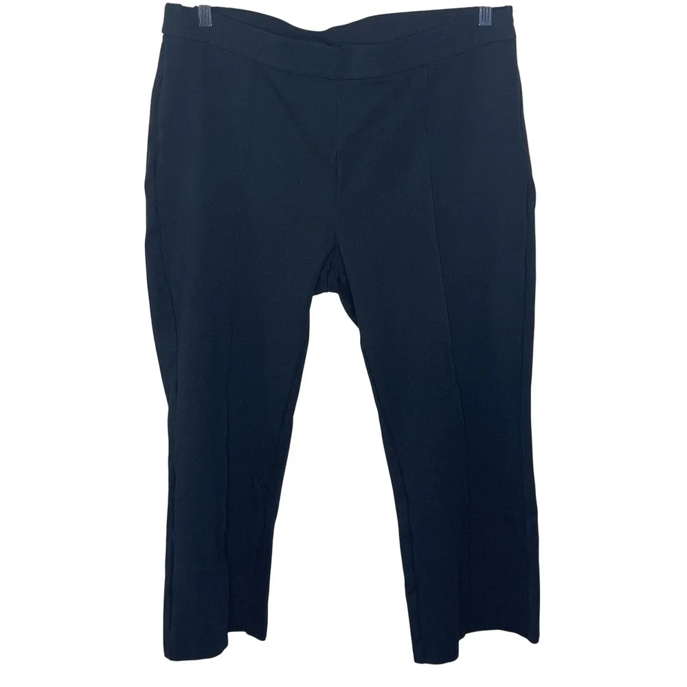 J. Crew Black Elastic Waist‎ Cropped Pants Style BY574 Size 18